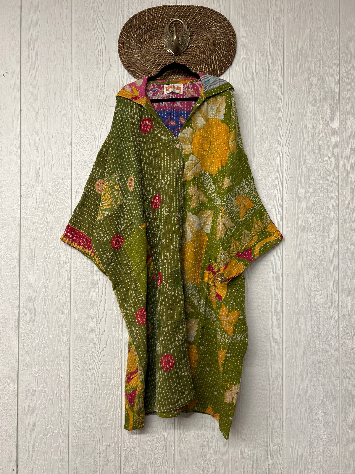 Pareo Kantha Gaia Hooded Maxi 1026 132