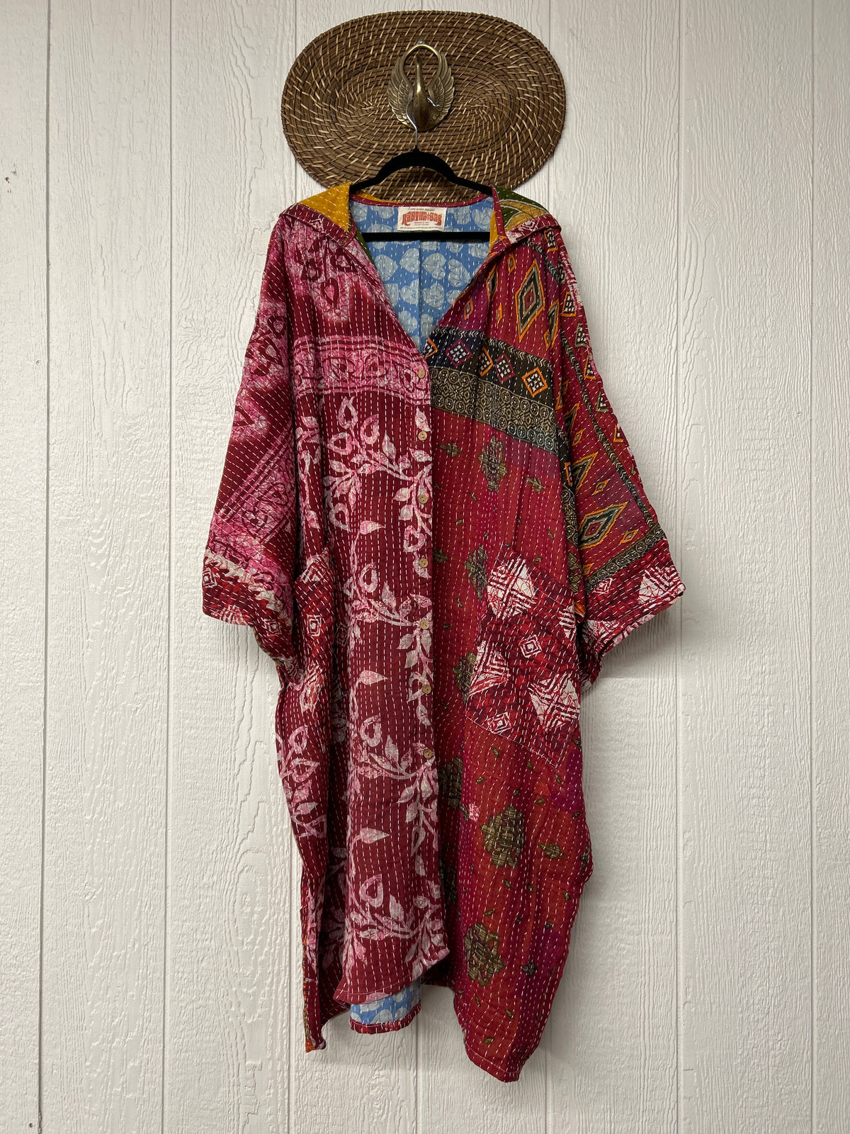 Pareo Kantha Gaia Hooded Maxi 1026 011