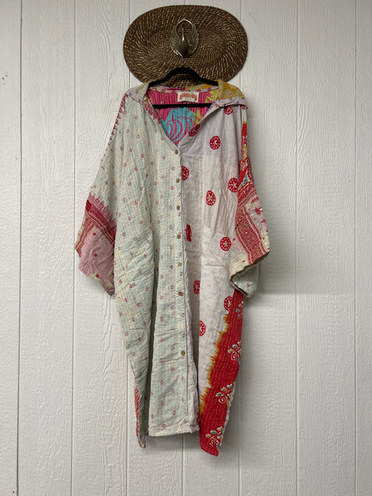 Pareo Kantha Gaia Hooded Maxi 1026 031
