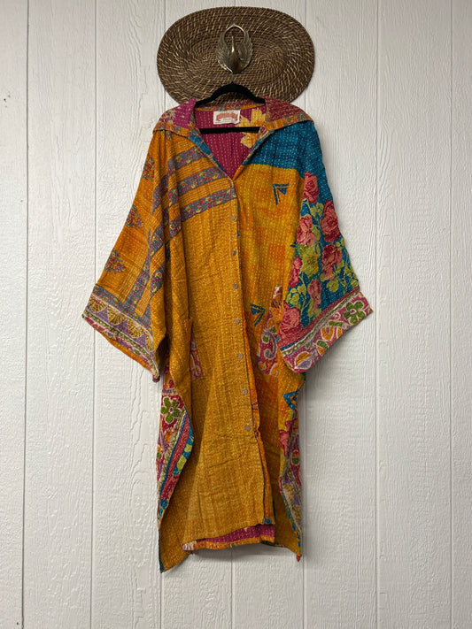 Pareo Kantha Gaia Hooded Maxi 1026 111