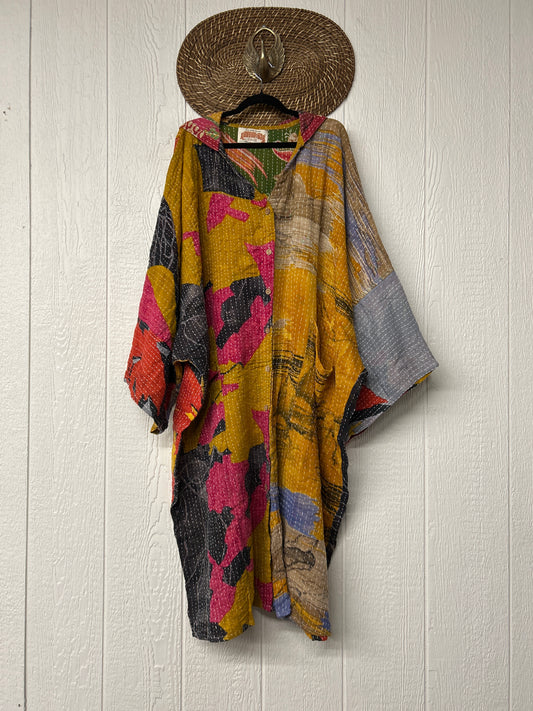 Pareo Kantha Gaia Hooded Maxi 1026 010