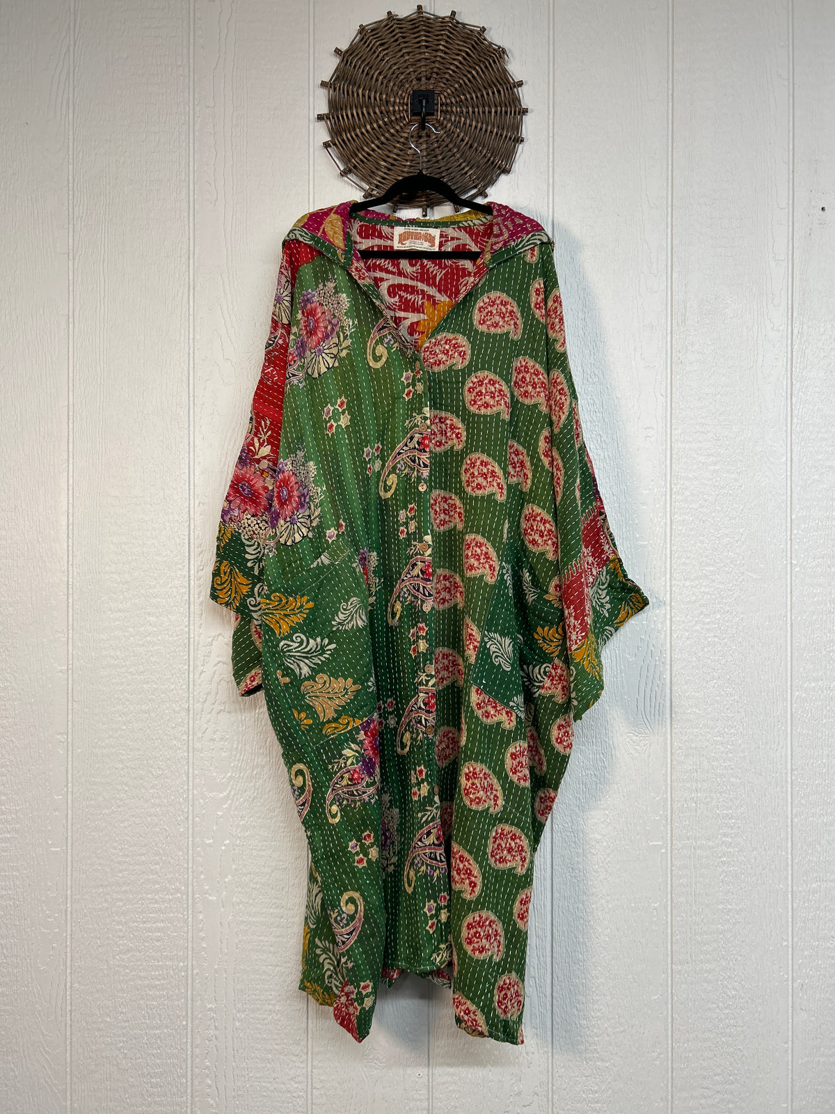 Pareo Kantha Gaia Hooded Maxi 1026 180