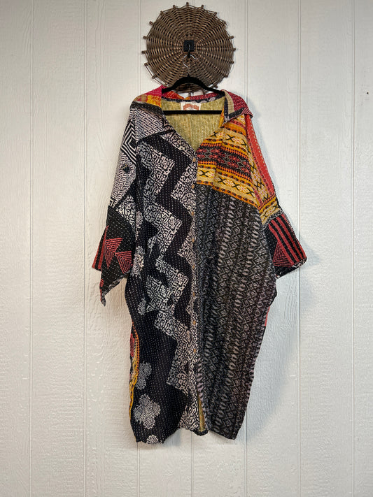 Pareo Kantha Gaia Hooded Maxi 1026 156