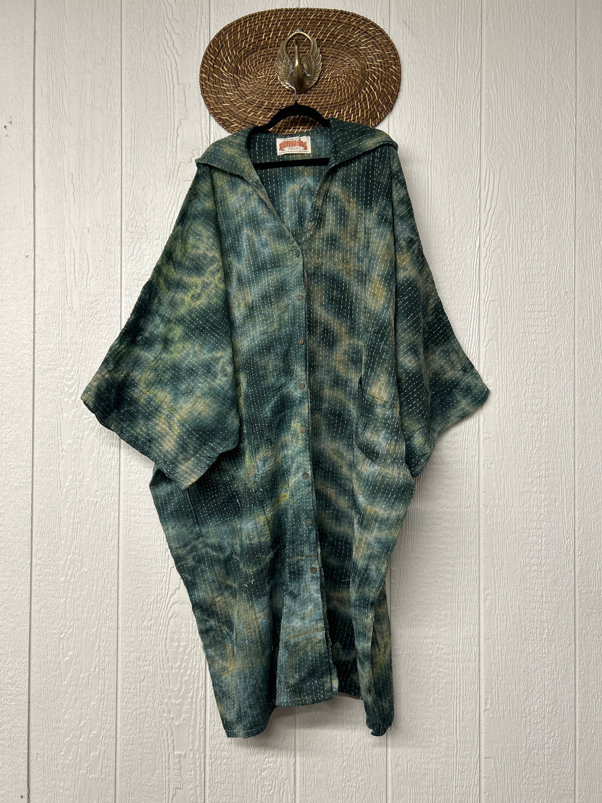 Pareo Kantha Gaia Hooded Maxi 1026 057