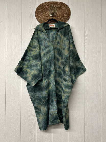 Pareo Kantha Gaia Hooded Maxi 1026 057