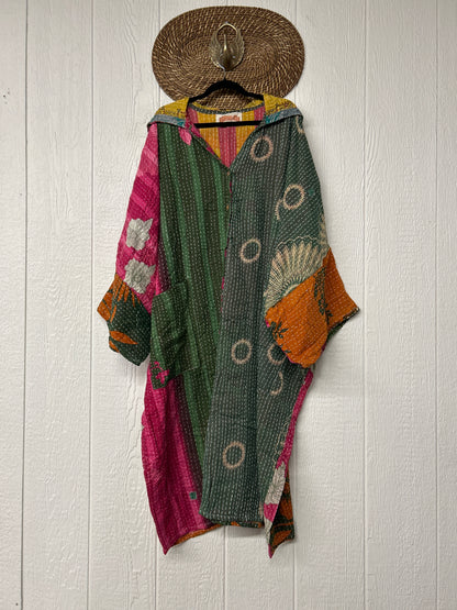 Pareo Kantha Gaia Hooded Maxi 1026 089