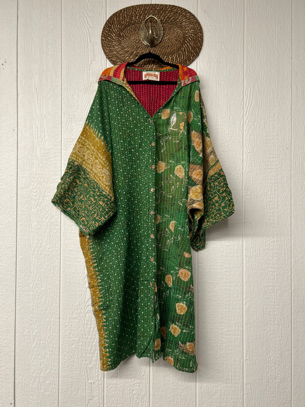 Pareo Kantha Gaia Hooded Maxi 1026 006