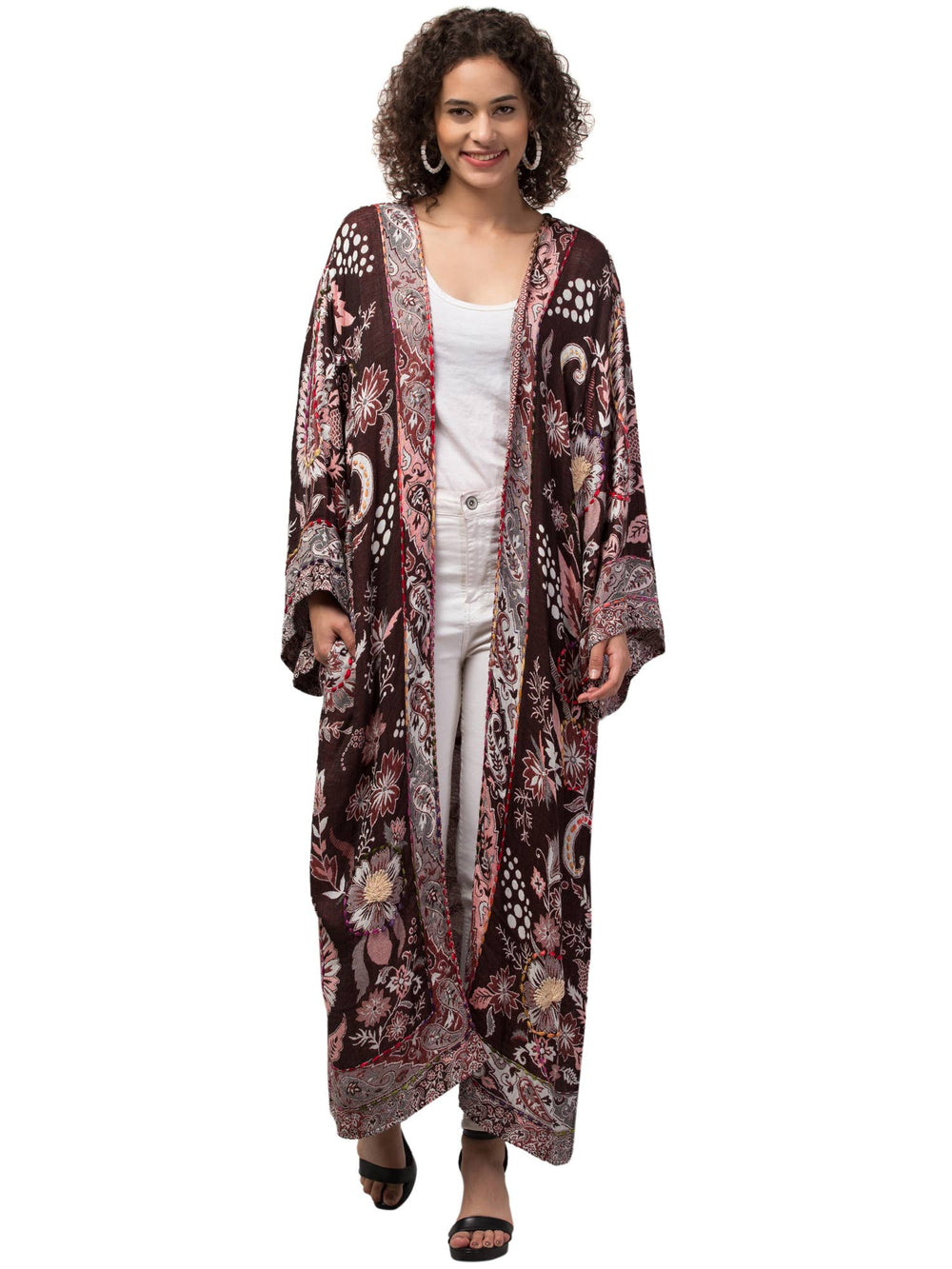 Cedar Star Thick Stitch Kimono Jacket - Kantha Bae