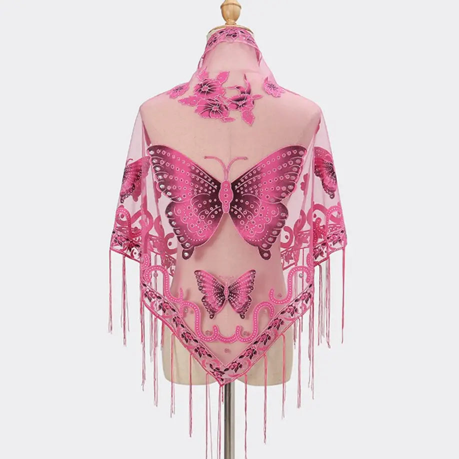 Butterfly Shawl Rose