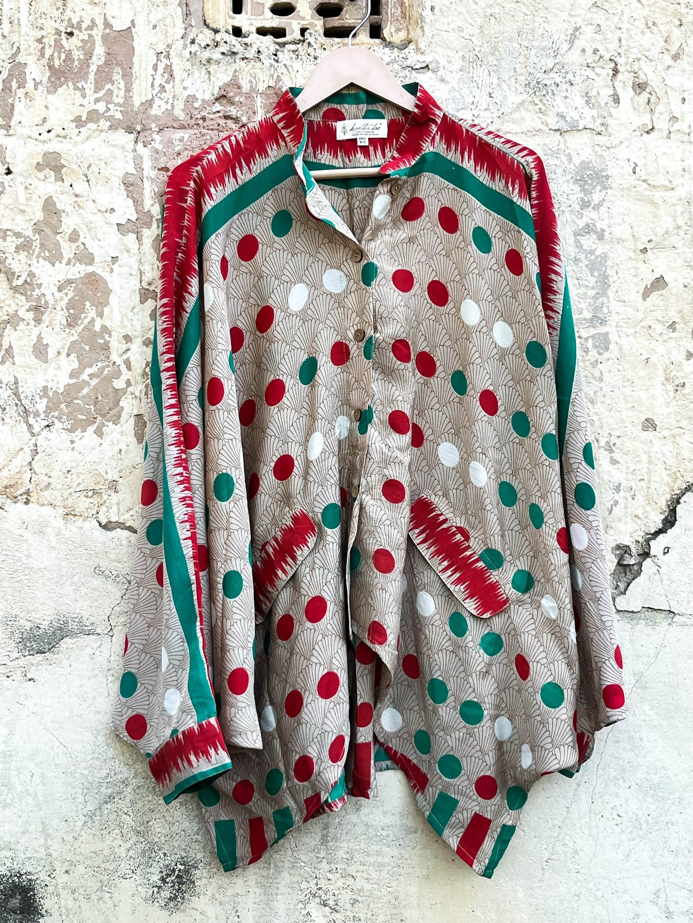 Silk Dylan Button Down 01 264 - Kantha Bae